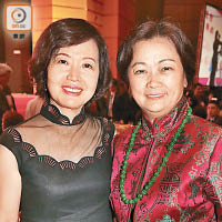 潮屬社團總會常董高佩璇（右）與蘇陳偉香都係事業有成嘅潮州叻女。
