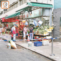 警員封鎖現場調查。（趙瑞麟攝）