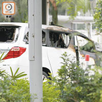 涉案七人車被扣留在大欖涌汽車扣留中心。（李子強攝）