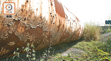 ○八年上水有輸水管管身出現嚴重銹蝕。（資料圖片）