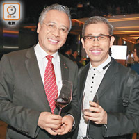 李錦記後人李惠中（左）及香港品牌協會創會主席吳秋全（右）講起省招牌好有共鳴。