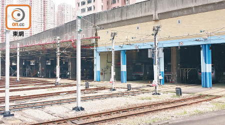 九龍灣車廠三個月內兩度發生列車事故。（資料圖片）