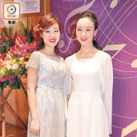 香港著名舞蹈家唐婭（右）及鋼琴家徐慧倩（左）係藝術中心名師團隊成員，開幕日亦粉墨登場一展身手。