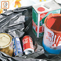 義工打撈出的海洋垃圾各種各樣，除了大量膠樽及發泡膠，連油漆罐也有。