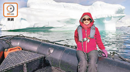 楊章桂芝早前與朋友去南極旅遊。（受訪者提供）