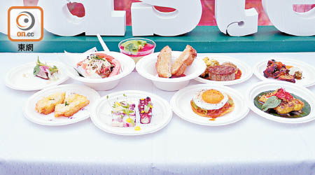 「Taste of Hong Kong」美食節開幕，場內包括米芝蓮「摘星」餐廳。（洪業銘攝）