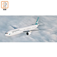 國泰為開源寧要乘客變「沙甸魚」，明年起在波音777型客機的經濟艙增加座位數目。（資料圖片）