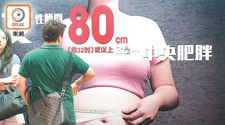 女士的腰臀比例反映有否積聚腹部脂肪。（資料圖片）
