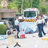 警方封鎖現場調查。（馮溢華攝）