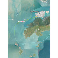 正常航道<br>國航客機由香港飛往成都的正常飛行路線。（flightradar24截圖）