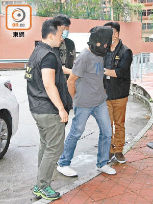 涉嫌兩度入屋非禮女生的男子被警方拘捕。（李子強攝）