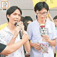 呂智恆（左）與本土派立法會議員朱凱廸交情匪淺。（資料圖片）