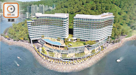 富麗敦海洋公園酒店最新設計方案作出多項調整。（海洋公園提供模擬圖）