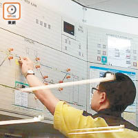 車站職員用綜合後備控制板嘗試控制車站附近列車但不成功。（MTR Service Update提供）