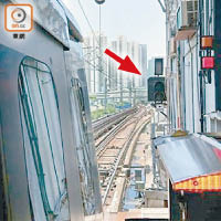 觀塘線故障期間，有車站信號燈未能顯示燈號（紅箭嘴示）。（MTR Service Update提供）