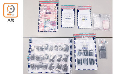 警方拘捕印度毒販時，檢獲多種毒品。
