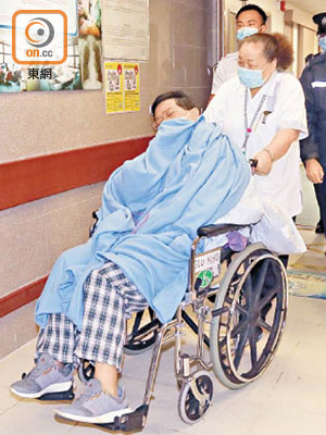 林子健被轉送到羈留病房留醫。（高嘉業攝）