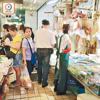 不少主婦昨趁暴風來臨前到街市搶購食材。