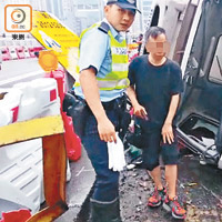 銅鑼灣<br>司機涉醉駕被捕。（張開裕攝）