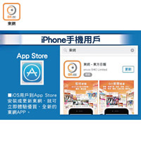 iOS用戶到App Store安裝或更新東網，就可立即體驗優質、全新的東網APP。