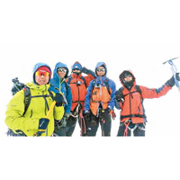 梁念豪率領隊友於本月十六日攀登布來特峰頂，指用上三小時攀上約四千多米。（梁念豪Fb）