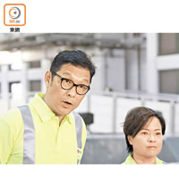 鄧維勇（左）表示，高鐵香港段能於明年第三季通車。（袁志豪攝）