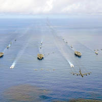 美軍對上一次三航母共同軍演，已是二○○七年（圖）。