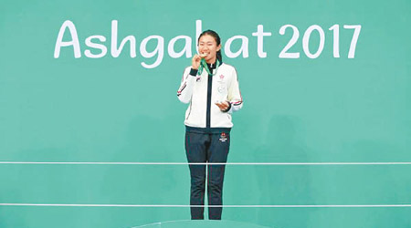 呂麗瑤今年在亞洲室內運動會勇奪六十米欄金牌，成為其代表作。（相片由香港奧委會提供）