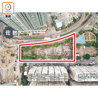 佐敦文昌街與欣翔道交界的休憩用地（紅框示），計劃興建作公園卻仍被圍封。
