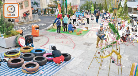 活動成功吸引區內人流，使山道橋底再次熱鬧起來。