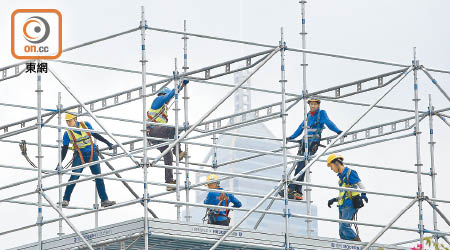 建造業議會預測未來數年欠缺約五千至一萬名技術工人。（資料圖片）