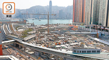 高鐵香港段工程幾近竣工。（黃仲民攝）