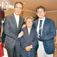 梁卓偉（左起）、香港歷史博物館前總館長丁新豹、勞工及福利局前局長蕭偉強都支持成立文化中心。（溫國佳攝）