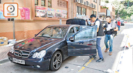 警方早前在豉油街尋獲運屍車。（資料圖片）