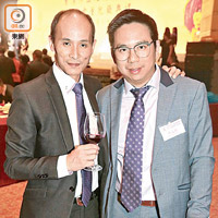 李豐年（左）同香港電商協會副會長楊文銳（右）都希望香港多啲同周邊地區合作。