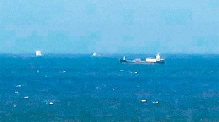 「康平號」貨輪一度在金門北碇島對開擱淺。（互聯網圖片）