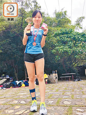 陳曉汶指跑步有助減壓，令她成功走出低谷。（受訪者提供）