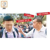 黎智英於去年六四集會上公然以粗口辱罵及涉嫌刑事恐嚇東方記者。