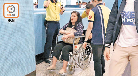 九龍塘站<br>九龍塘站有乘客感到不適需由職員協助。（趙瑞麟攝）