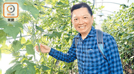 江明熙認為投資農地，令可持續食材普及更有意義。(徐家浩攝)