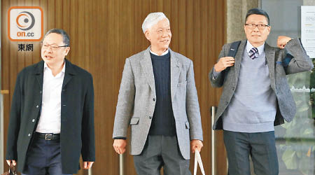 被告戴耀廷（左起）、朱耀明及陳健民指稱，他們原本計劃的佔領運動其實並未有發生，及後更不復存在。