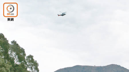 飛行服務隊直升機將傷者救起送院。（趙瑞麟攝）