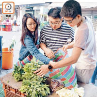 同學一起收集剩食。