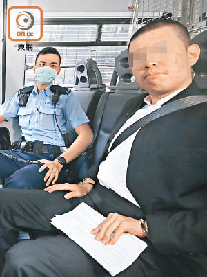 被告賴雲龍（右）因另外涉及機場圍毆記者案而不獲准保釋。