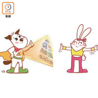 衞生署一○年推出兩隻名為「吳偏食」（左）及「鍾意郁」（右）的吉祥物，惟知名度極低。