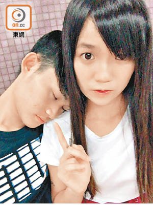 陳同佳（左）涉在台灣殺害女友潘曉穎。