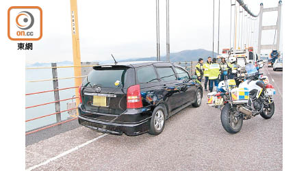 警方到場調查。（張開裕攝）