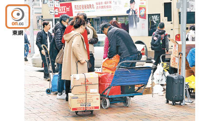 上水走水貨活動沒有受經濟下挫減少。