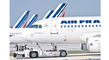 法國航空已停飛來回香港和台北的航班。