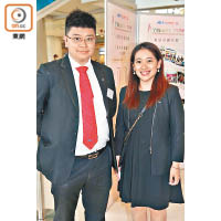 維多利亞青年商會署理會長陳孟昇（左）同秘書長黃瑞琪（右）都相信每一位女士都有其恩賜與才華。